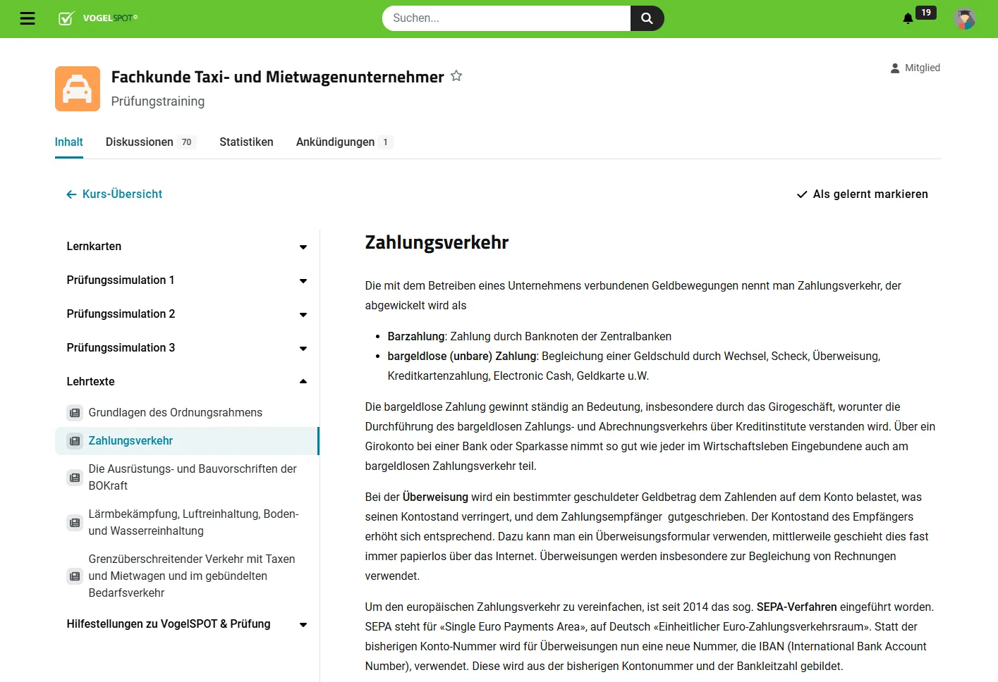 VogelSPOT Lehrtexte zum Nachlesen der Pr&uuml;fungsinhalte